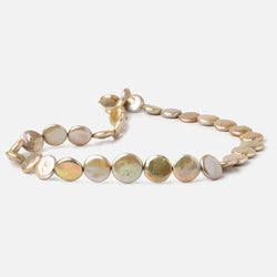 12-15mm Sage Green Coin Freshwater Pearls 18 inch 30 pieces (ONLINE ORDER ONLY)