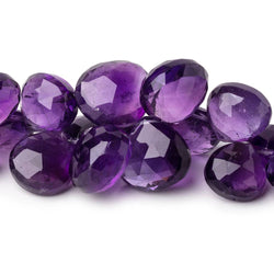 12-17mm Amethyst Faceted Heart Beads 8 inch 34 pieces AAA (ONLINE ORDER ONLY)