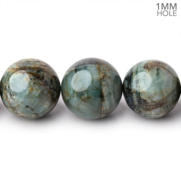 12-17mm Emerald Plain Round Beads 20 inch 39 pieces 1mm hole (ONLINE ORDER ONLY)