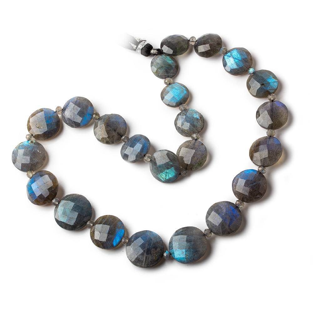 12-17mm Labradorite Faceted Coin Beads 16 inch 23 pieces A (ONLINE ORDER ONLY)