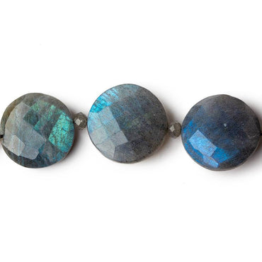12-17mm Labradorite Faceted Coin Beads 16 inch 23 pieces A (ONLINE ORDER ONLY)