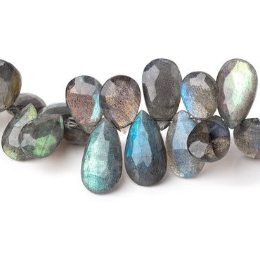 12-17mm Labradorite Faceted Pear Beads 9 inch 54 pieces (ONLINE ORDER ONLY)