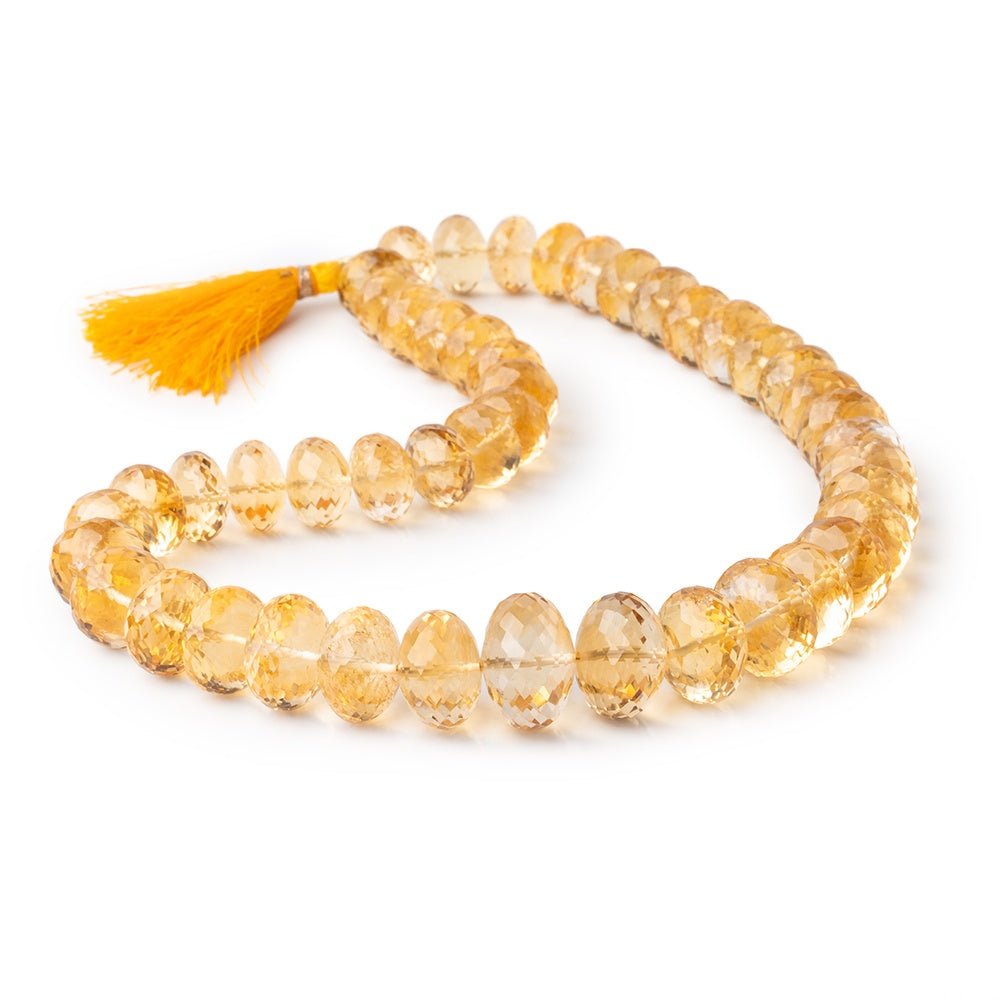 12-18mm Citrine Faceted Rondelle Beads 16 inch 46 pieces AAA (ONLINE ORDER ONLY)
