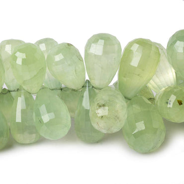 12-18mm Prehnite Beads Tear Drop Briolette 6.85 inch 53 pieces (ONLINE ORDER ONLY)