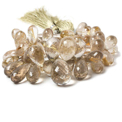 12-20mm Golden Rutilated Quartz Beads Tear Drop Briolette, AAA Grade 7.75 inch 52 pieces (ONLINE ORDER ONLY)