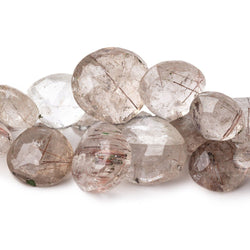 12-21mm Smoky Rutilated Quartz Faceted Heart Beads 9 inch 46 pieces AA (ONLINE ORDER ONLY)