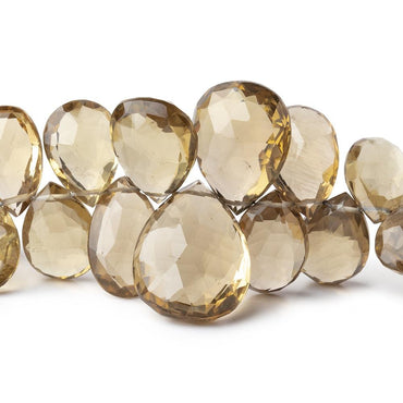 12-24mm Dark Lemon Quartz Faceted Pear Beads 10 inch 66 pieces (ONLINE ORDER ONLY)