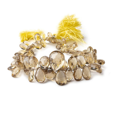 12-24mm Dark Lemon Quartz Faceted Pear Beads 10 inch 66 pieces (ONLINE ORDER ONLY)