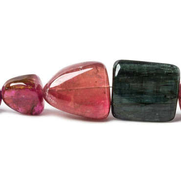 12 - 24mm Multi Color Tourmaline Plain Nugget Beads 15 inch 25 pieces (ONLINE ORDER ONLY)