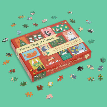 12 Days of Catmas 576 Piece Jigsaw Puzzle Set Chronicle (ONLINE ORDER ONLY)