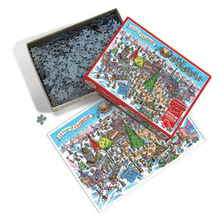 12 Days of Christmas Doodle Town 1000 Piece Jigsaw Puzzle Cobble Hill (ONLINE ORDER ONLY)