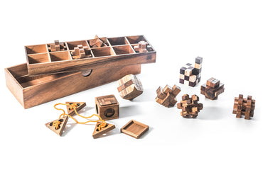 12 Escape Room Wooden Brain Teaser Puzzle Gift Set (Online Order Only)
