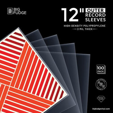 12" Vinyl LP Record Outer Sleeves 100 Ct Crystal Clear [Slipmat] (ONLINE ORDER ONLY)