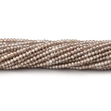 2mm Champagne Zircon Micro Faceted rondelle beads 13 inch 165 pieces (ONLINE ORDER ONLY)