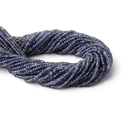 3mm Iolite faceted rondelle beads 13 inch 168 pieces AA Grade (ONLINE ORDER ONLY)