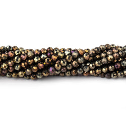 3mm Metallic Bronze Black Spinel Micro faceted rounds 13 inch 128 beads (ONLINE ORDER ONLY)