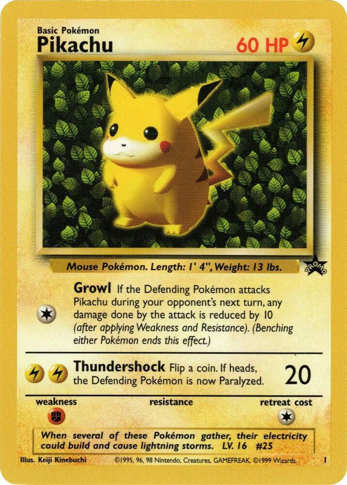 Pikachu (1) (Promo) [Wizards of the Coast: Black Star Promos] (Online Only)