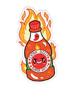 Squishable Hot Sauce Sticker (ONLINE ORDER ONLY)
