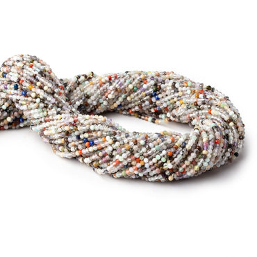 2.2mm Multi Gemstone Micro Faceted rondelle beads 13 inch 172 pieces (ONLINE ORDER ONLY)