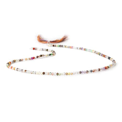 2.2mm Multi Gemstone Micro Faceted rondelle beads 13 inch 172 pieces (ONLINE ORDER ONLY)