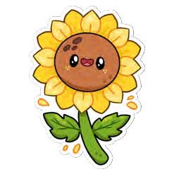 Squishable Sunflower Sticker (ONLINE ORDER ONLY)