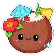 Squishable Coconut Sticker (ONLINE ORDER ONLY)