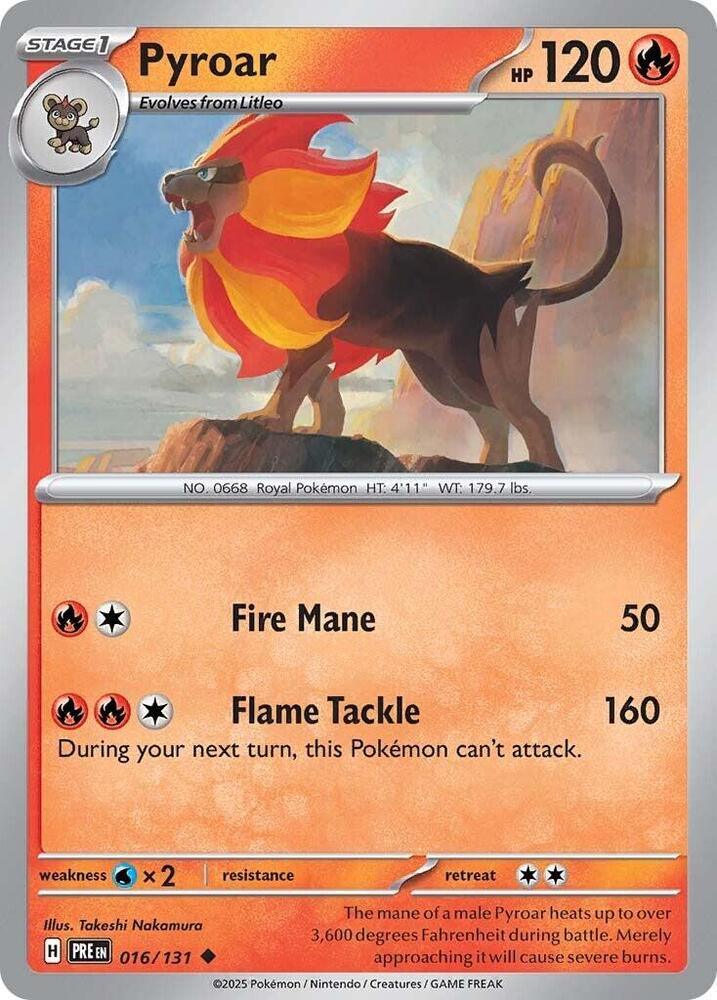 Pyroar (016/131) [Scarlet & Violet: Prismatic Evolutions] (Online Only)