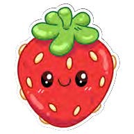 Squishable Strawberry Sticker (ONLINE ORDER ONLY)