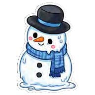 Squishable Melted Snowman Sticker (ONLINE ORDER ONLY)
