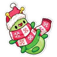 Squishable Festive Caterpillar Sticker (ONLINE ORDER ONLY)