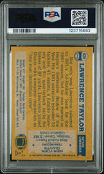 Graded 1982 Topps Lawrence Taylor #434 Rookie RC Signed Football Card PSA 9 Card - Auto Grade 10 (ONLINE ORDER ONLY)