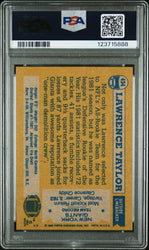 Graded 1982 Topps Lawrence Taylor #434 Rookie RC Signed Football Card PSA 7 Card - Auto Grade 10 (ONLINE ORDER ONLY)