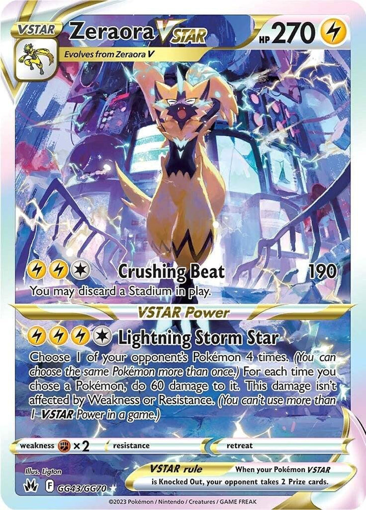 Zeraora VSTAR (GG43/GG70) [Sword & Shield: Crown Zenith] (Online Only)