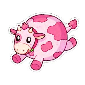 Squishable Strawberry Cow Sticker (ONLINE ORDER ONLY)