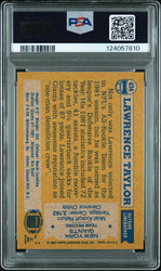 Graded 1982 Topps Lawrence Taylor #434 Rookie RC Signed Football Card PSA 8 Card - Auto Grade Authentic (ONLINE ORDER ONLY)