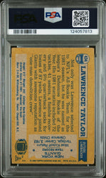 Graded 1982 Topps Lawrence Taylor #434 Rookie RC Signed Football Card PSA 1.5 Card - Auto Grade Authentic (ONLINE ORDER ONLY)