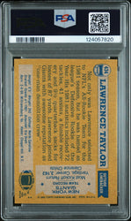 Graded 1982 Topps Lawrence Taylor #434 Rookie RC Signed Football Card PSA 7 Card - Auto Grade Authentic (ONLINE ORDER ONLY)