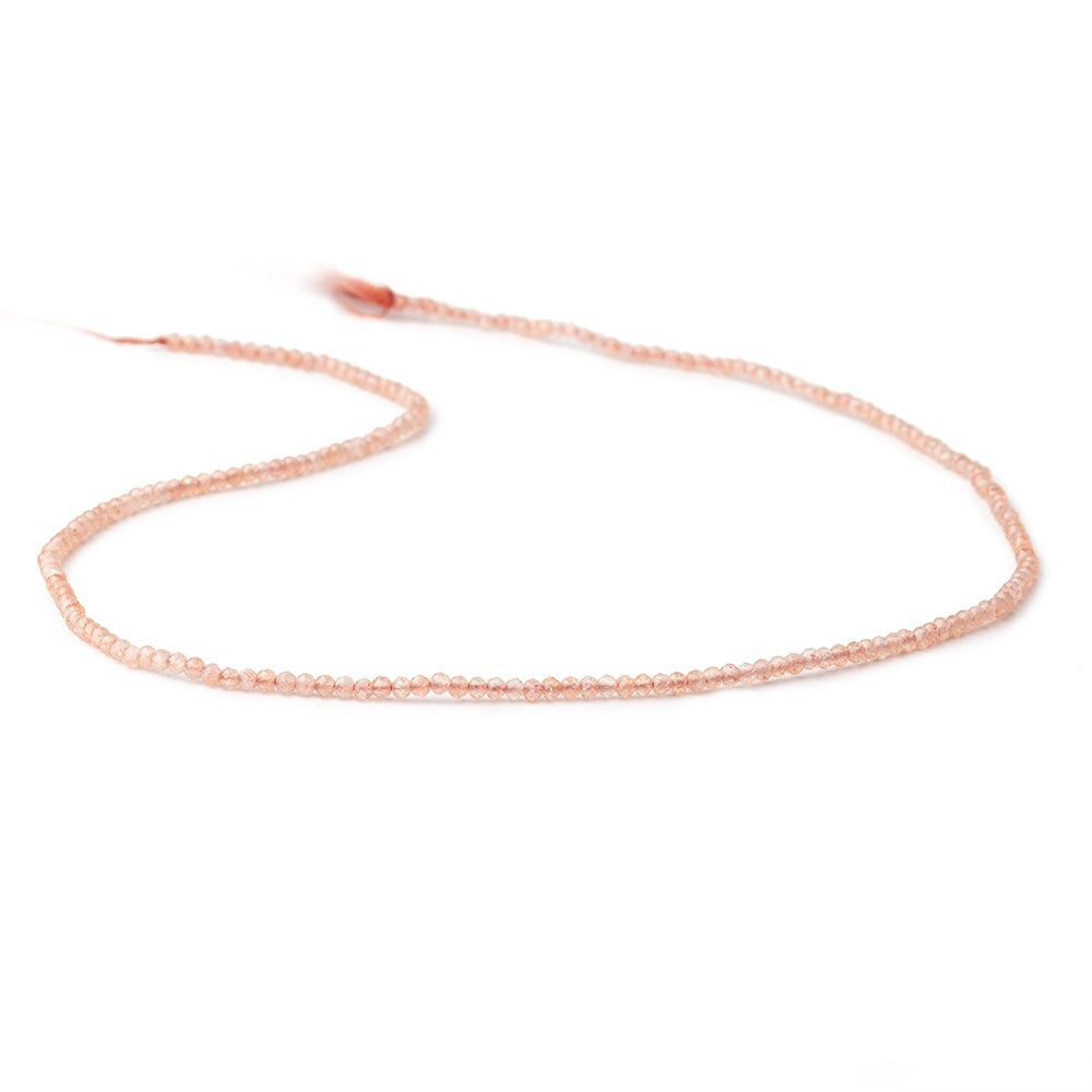 2mm Sunstone micro faceted rondelles 13 inch 200 beads AAA (ONLINE ORDER ONLY)