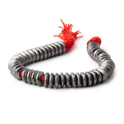 12mm Black Gold plated Brushed Disc 8 inch 48 Large Hole Beads (ONLINE ORDER ONLY)