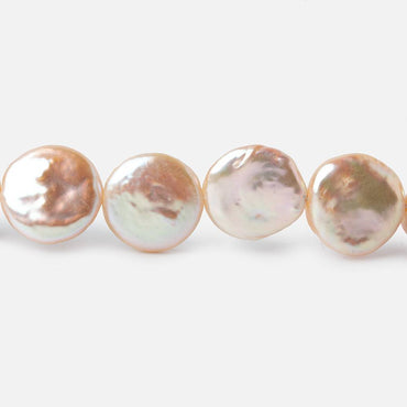 12.5-13.5mm Peach Coin Freshwater Pearl 16 inch 28 pieces (ONLINE ORDER ONLY)