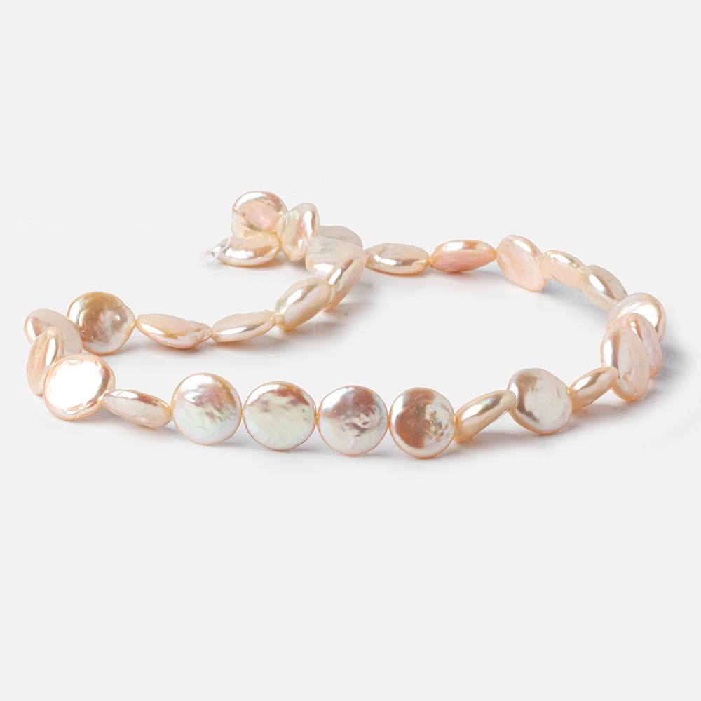 12.5-13.5mm Peach Coin Freshwater Pearl 16 inch 28 pieces (ONLINE ORDER ONLY)