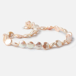 12.5-13.5mm Peach Coin Freshwater Pearl 16 inch 28 pieces (ONLINE ORDER ONLY)