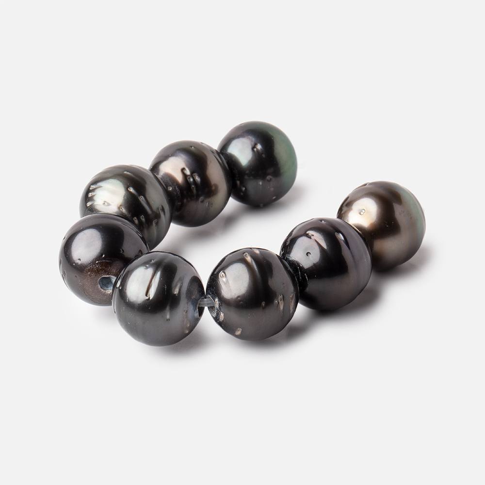12.5-13.5mm Tahitian Saltwater 2.5mm Large Hole Pearls 3.75 inches 8 pieces (ONLINE ORDER ONLY)