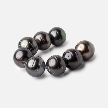 12.5-13.5mm Tahitian Saltwater 2.5mm Large Hole Pearls 3.75 inches 8 pieces (ONLINE ORDER ONLY)