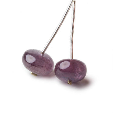 12.5-13mm Amethyst Plain Rondelle Focal Beads Set of 2 (ONLINE ORDER ONLY)