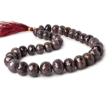 12.5-18mm Indian Ruby faceted rondelle Beads 16 inch 35 pieces (ONLINE ORDER ONLY)