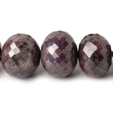 12.5-18mm Indian Ruby faceted rondelle Beads 16 inch 35 pieces (ONLINE ORDER ONLY)