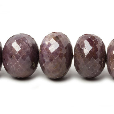 12.5-19.5mm Ruby faceted rondelle beads 16 inch 36 pieces (ONLINE ORDER ONLY)