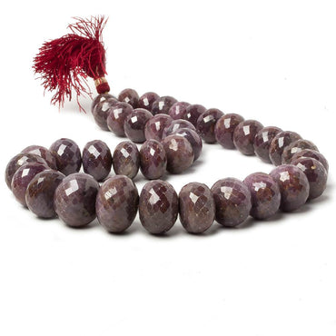 12.5-19.5mm Ruby faceted rondelle beads 16 inch 36 pieces (ONLINE ORDER ONLY)