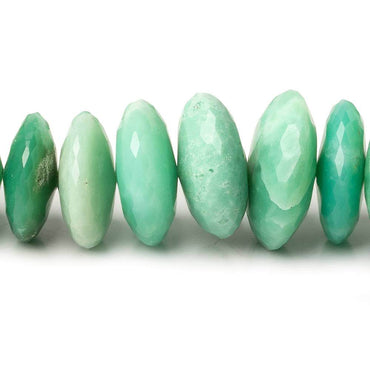 12.5-19mm Chrysoprase German Faceted Rondelle Beads 16 inch 64 pieces (ONLINE ORDER ONLY)